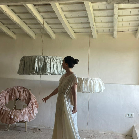 Lámpara MUSA ALGODÓN FINO XXL 80CM